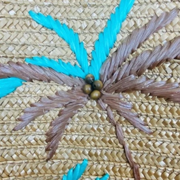 Extra Large Palm Tree Straw Tote - Picture 6 of 7